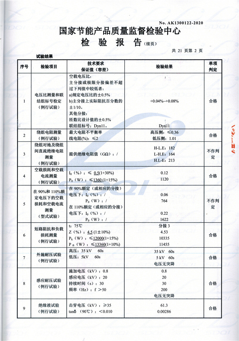 高低压试验报告-S11-1250椒江椒江椒江油浸式变压器-2.jpg